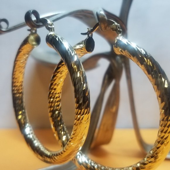 BUY 1 GET 1 FREE Gold Filled Large Hoops !***LOWERED PRICE... NON TARNISHING !!! - Picture 7 of 15